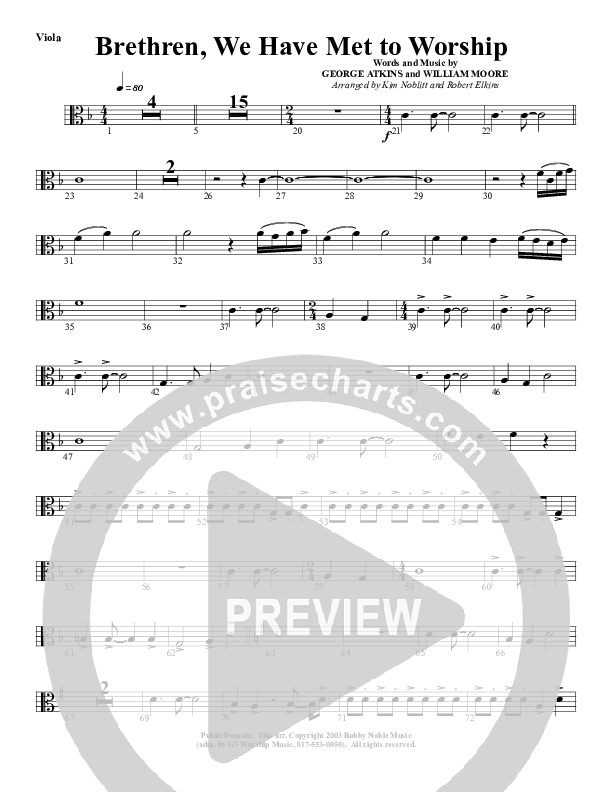 Brethren We Have Met To Worship Viola (G3 Worship)