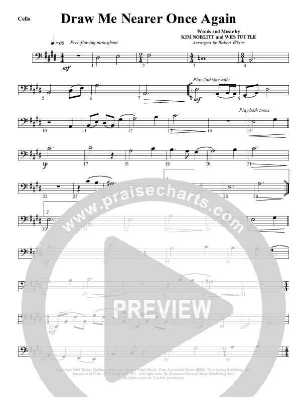 Draw Me Nearer Once Again Cello (G3 Worship)