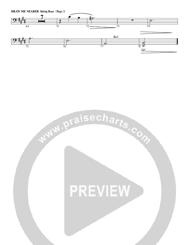 Draw Me Nearer Once Again Double Bass (G3 Worship)