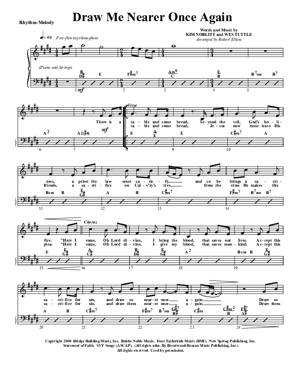 Draw Me Nearer Once Again Rhythm/Melody (G3 Worship)