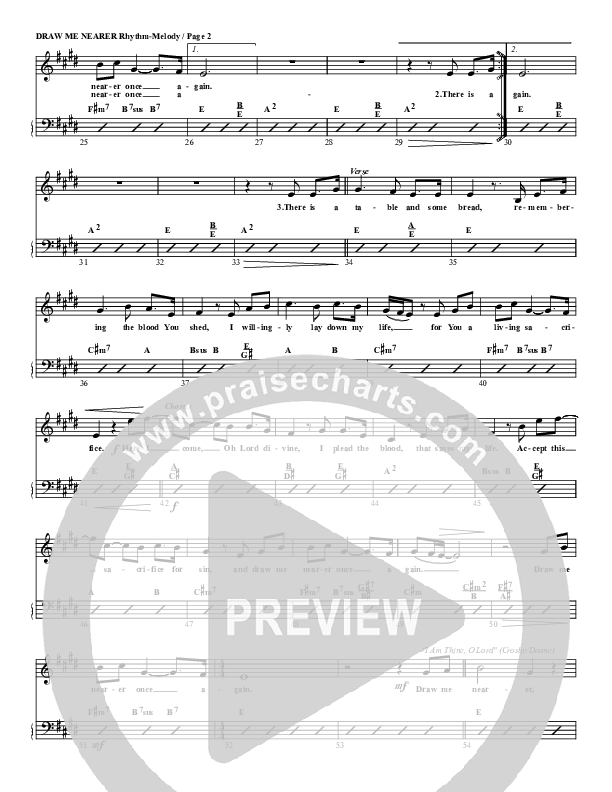 Draw Me Nearer Once Again Rhythm/Melody (G3 Worship)