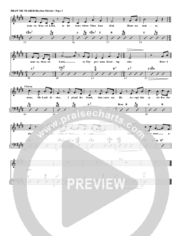 Draw Me Nearer Once Again Rhythm/Melody (G3 Worship)