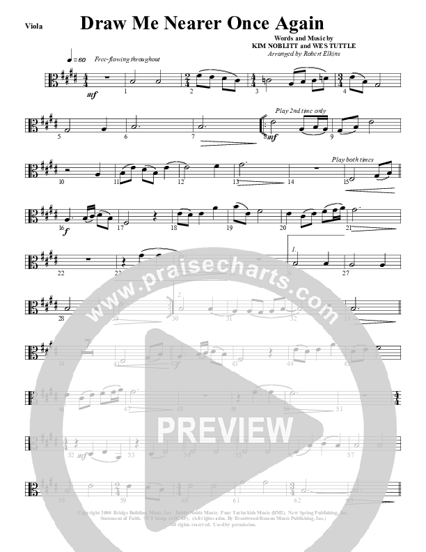 Draw Me Nearer Once Again Viola (G3 Worship)