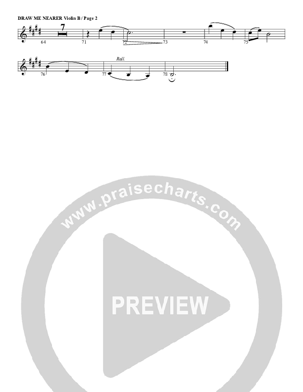 Draw Me Nearer Once Again Violin 2 (G3 Worship)