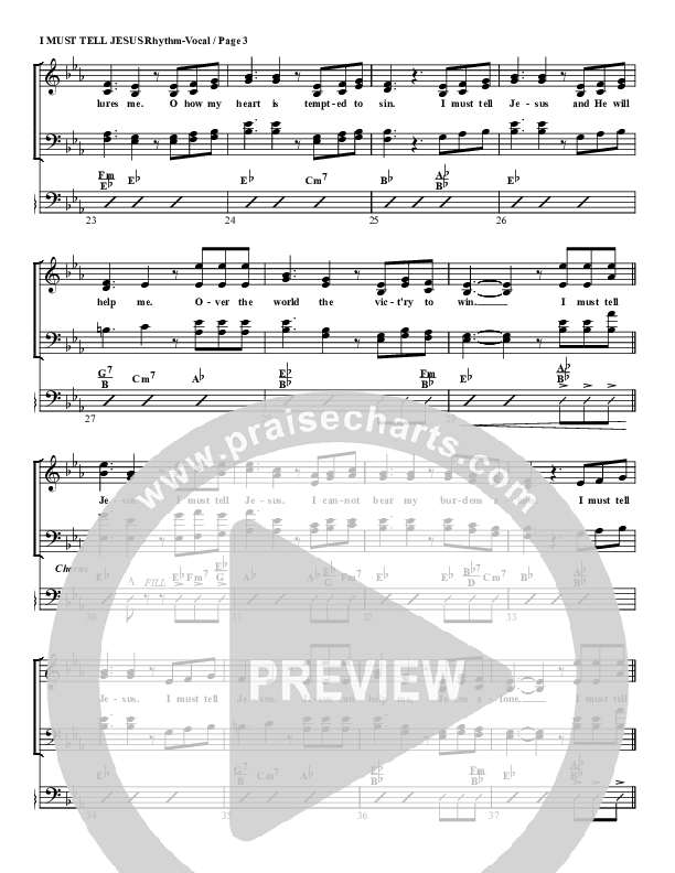 I Must Tell Jesus Rhythm/Vocal (G3 Worship)