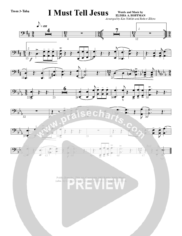 I Must Tell Jesus Tuba (G3 Worship)