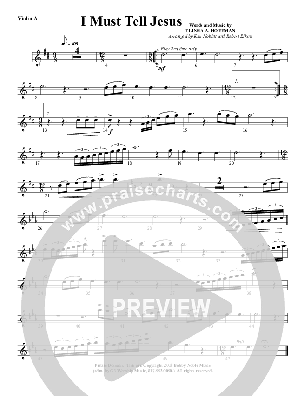 I Must Tell Jesus Violins (G3 Worship)