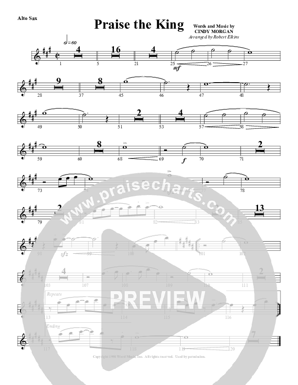Praise The King Alto Sax (G3 Worship)