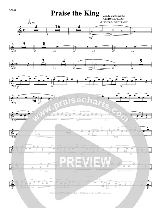 Praise The King Oboe (G3 Worship)