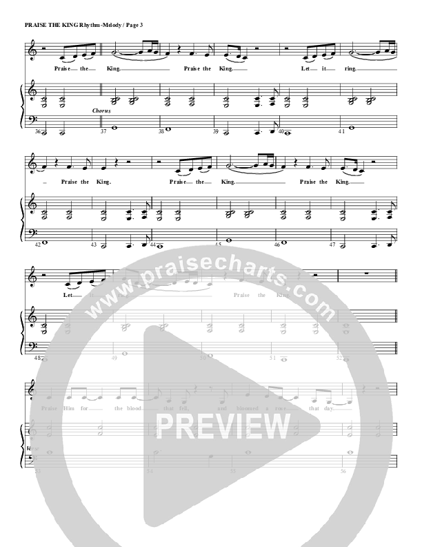Praise The King Rhythm/Melody (G3 Worship)