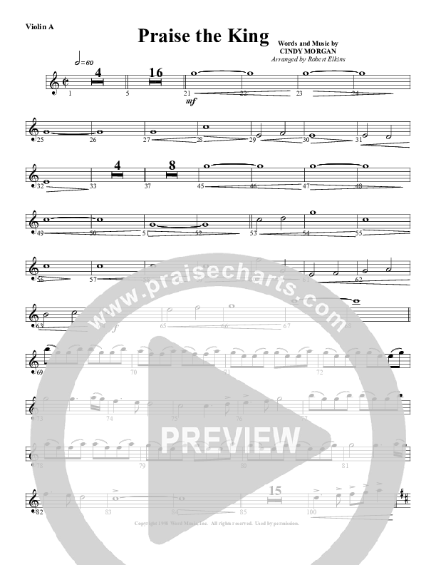 Praise The King Violin 1 (G3 Worship)