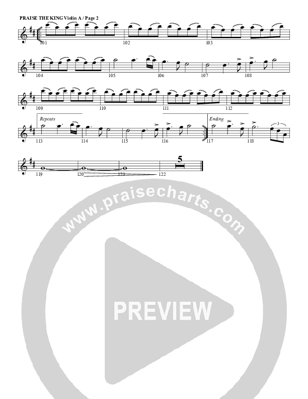 Praise The King Violin 1 (G3 Worship)