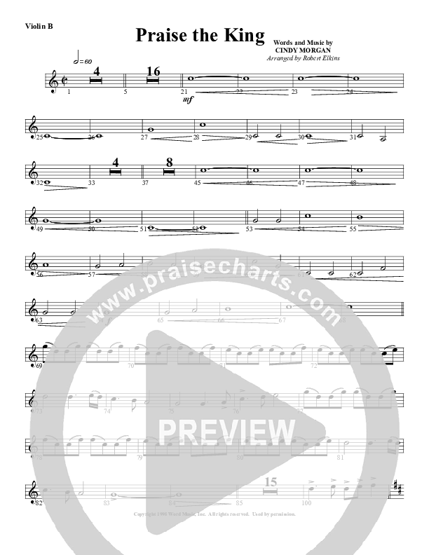 Praise The King Violin 2 (G3 Worship)