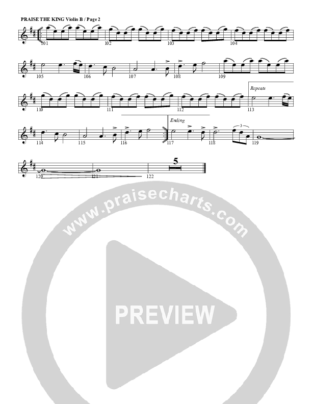 Praise The King Violin 2 (G3 Worship)