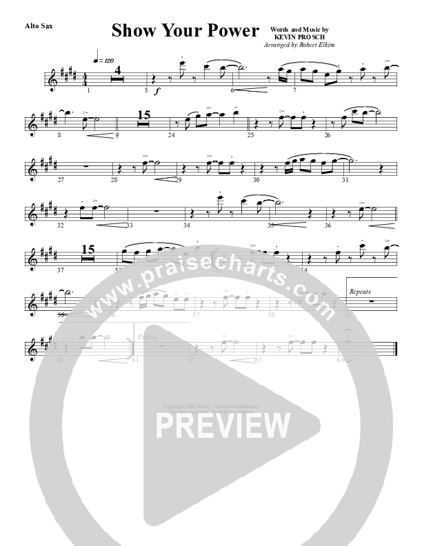 Show Your Power Alto Sax (G3 Worship)