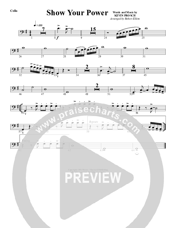 Show Your Power Cello (G3 Worship)