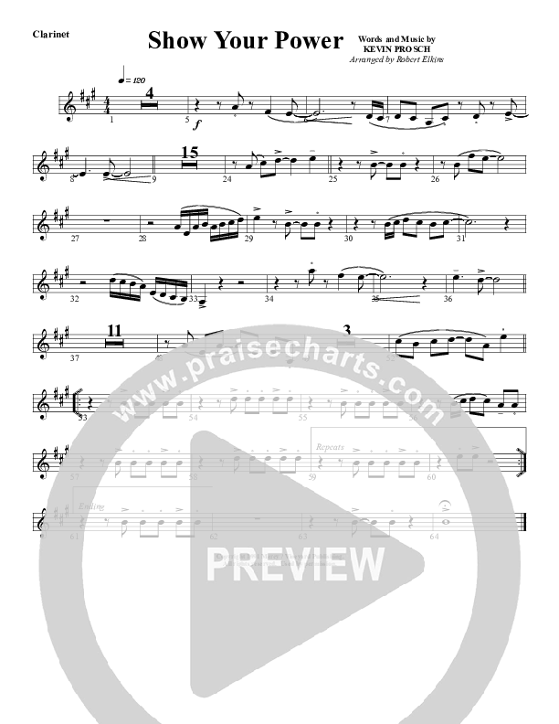 Show Your Power Clarinet (G3 Worship)