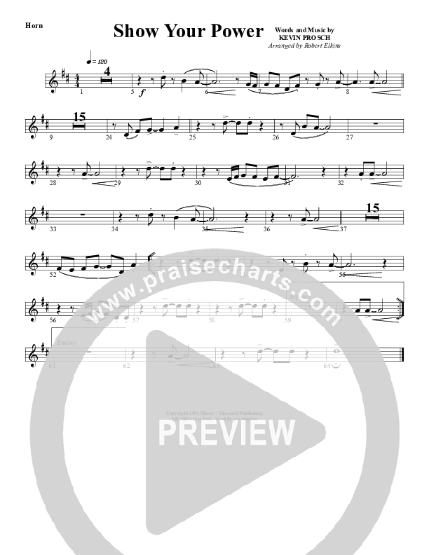 Show Your Power French Horn (G3 Worship)