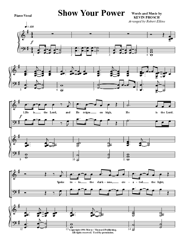 Show Your Power Lead & Piano (G3 Worship)