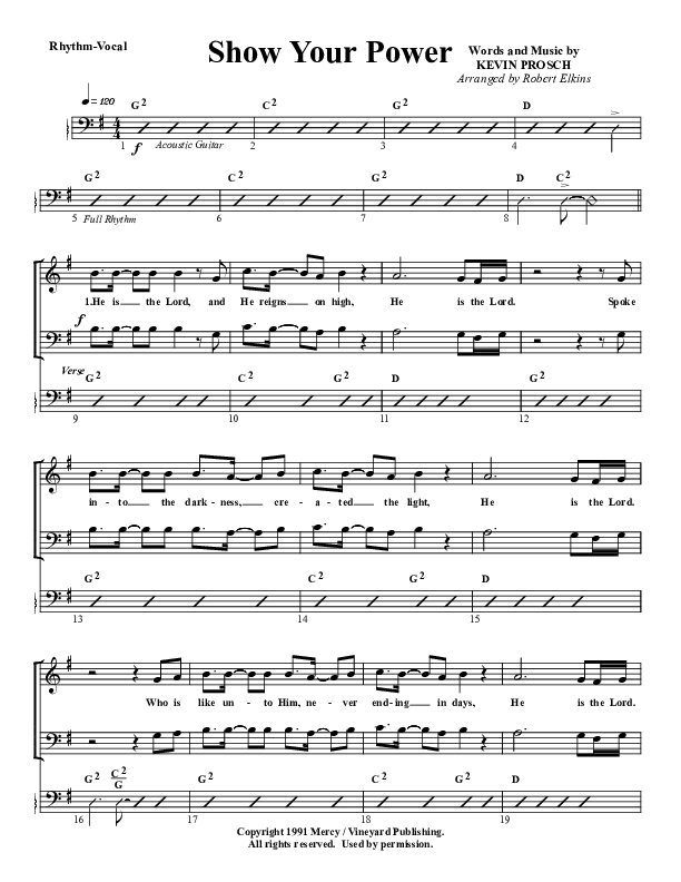 Show Your Power Rhythm/Vocal (G3 Worship)