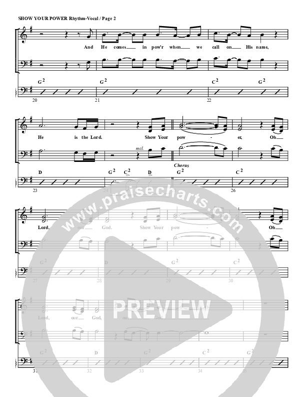Show Your Power Rhythm/Vocal (G3 Worship)