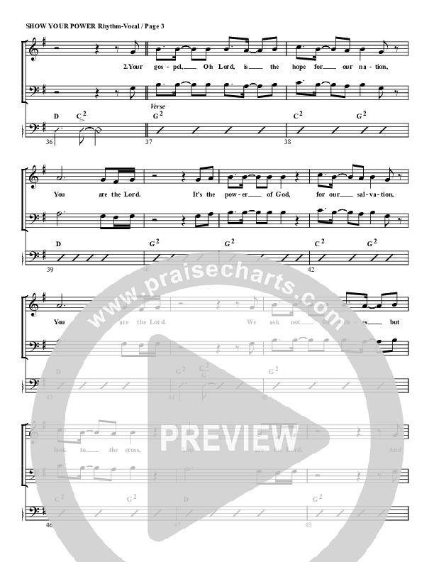 Show Your Power Rhythm/Vocal (G3 Worship)
