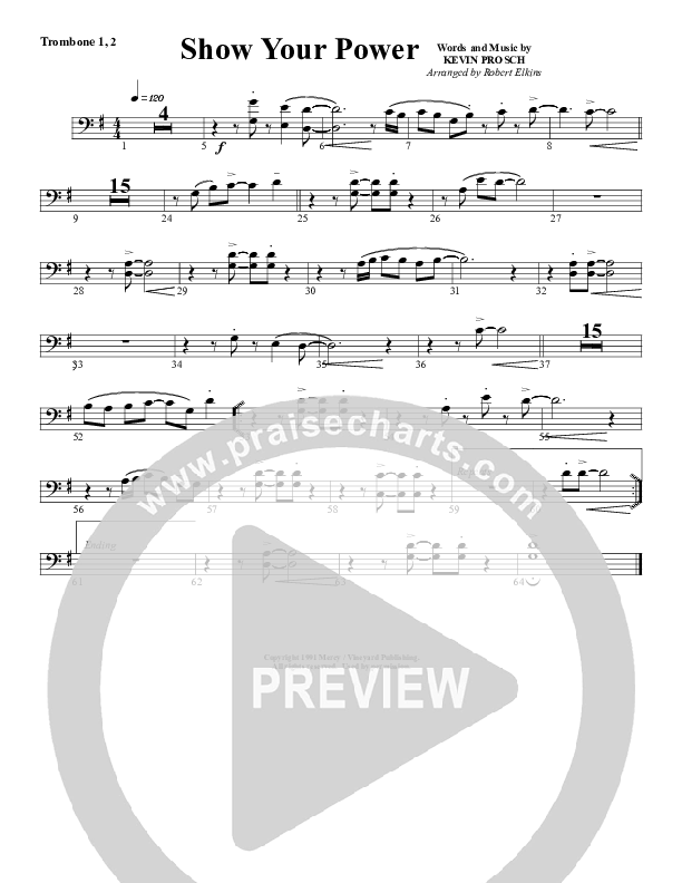Show Your Power Trombone 1/2 (G3 Worship)