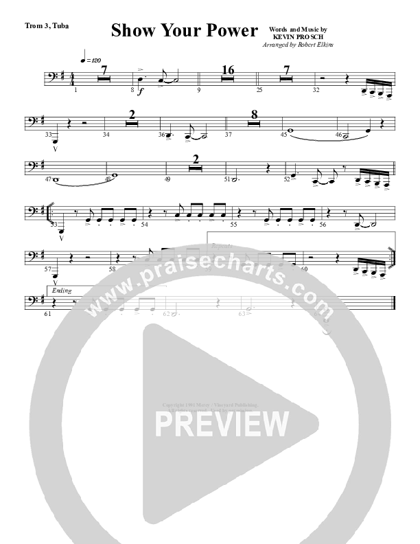 Show Your Power Trombone 3/Tuba (G3 Worship)