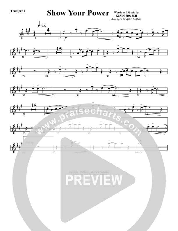 Show Your Power Trumpet 1 (G3 Worship)