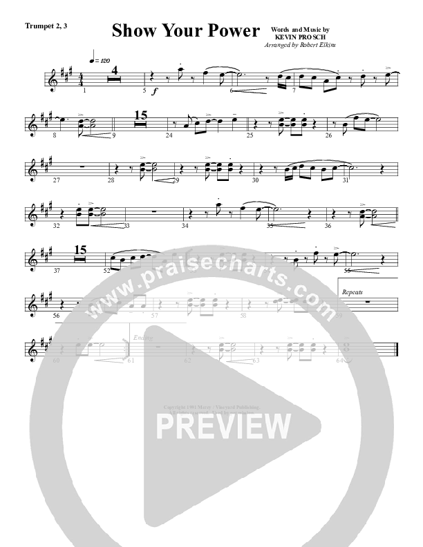 Show Your Power Trumpet 2/3 (G3 Worship)