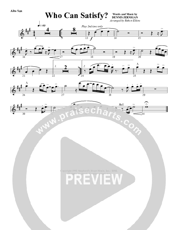 Who Can Satisfy My Soul Like You Alto Sax (G3 Worship)