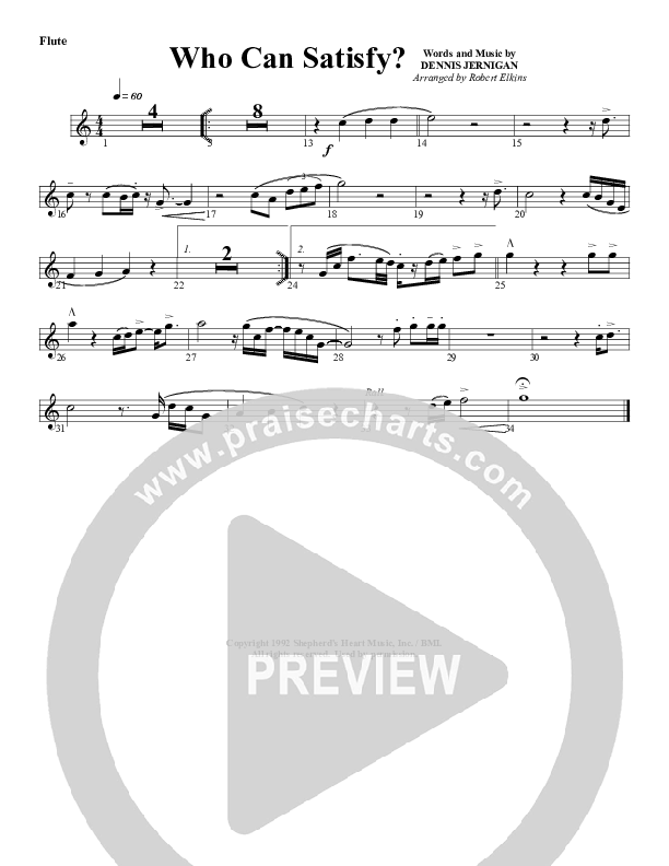 Who Can Satisfy My Soul Like You Flute (G3 Worship)