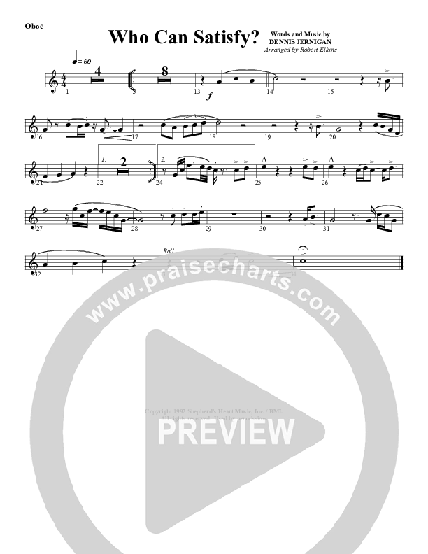 Who Can Satisfy My Soul Like You Oboe (G3 Worship)