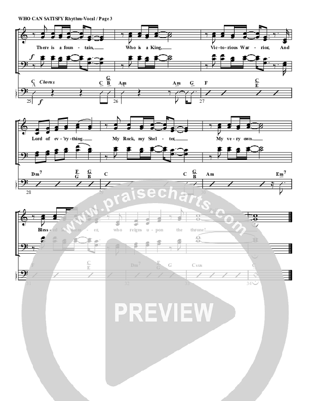 Who Can Satisfy My Soul Like You Rhythm/Vocal (G3 Worship)