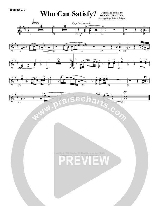 Who Can Satisfy My Soul Like You Trumpet 2/3 (G3 Worship)