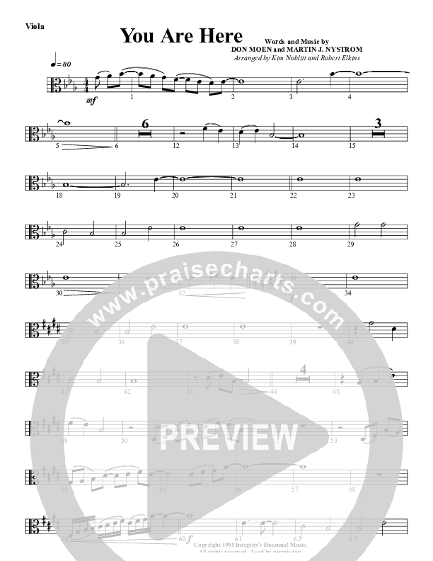 You Are Here Viola (G3 Worship)