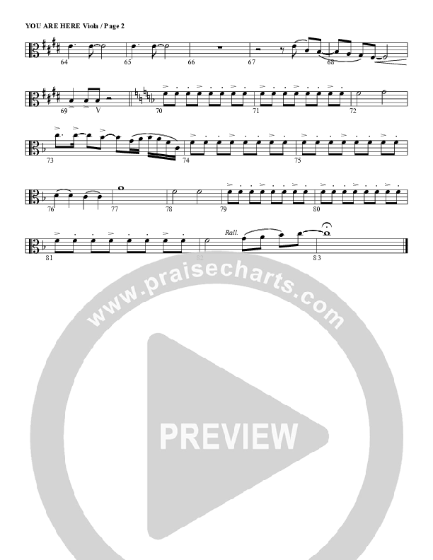 You Are Here Viola (G3 Worship)