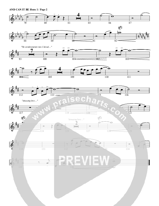 And Can It Be French Horn 1 (G3 Worship)