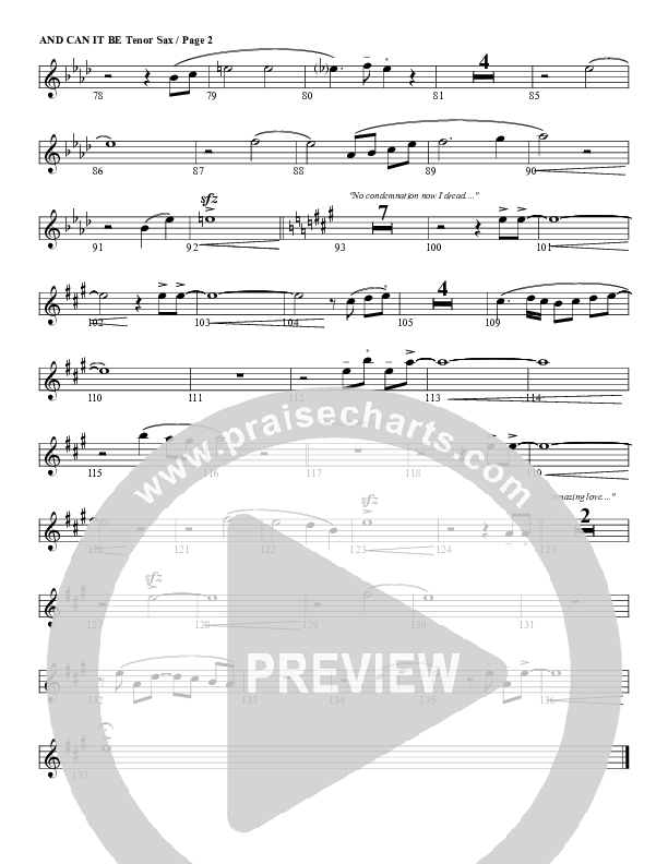 And Can It Be Tenor Sax 2 (G3 Worship)