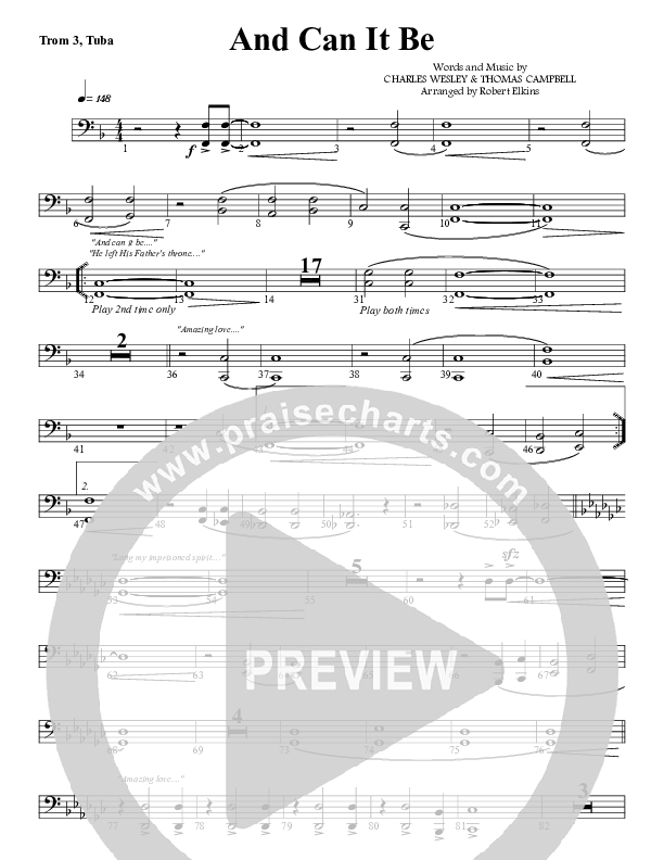 And Can It Be Trombone 3/Tuba (G3 Worship)