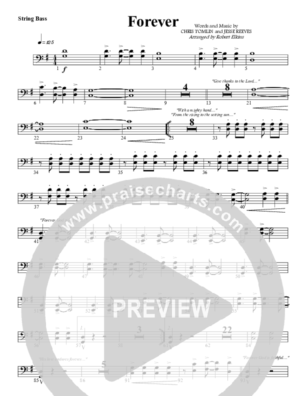 Forever Double Bass (G3 Worship)