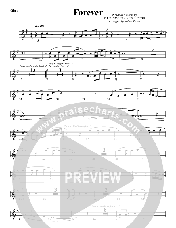 Forever Oboe (G3 Worship)