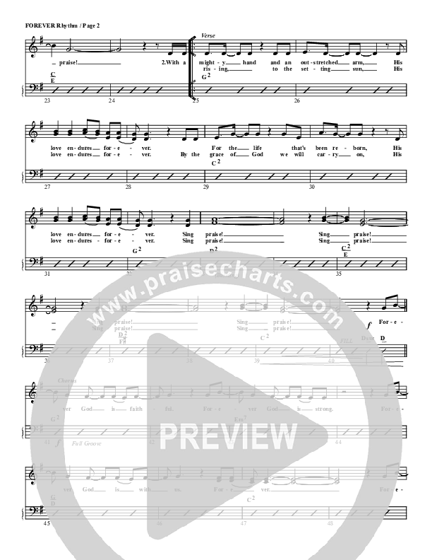 Forever Rhythm Chart (G3 Worship)