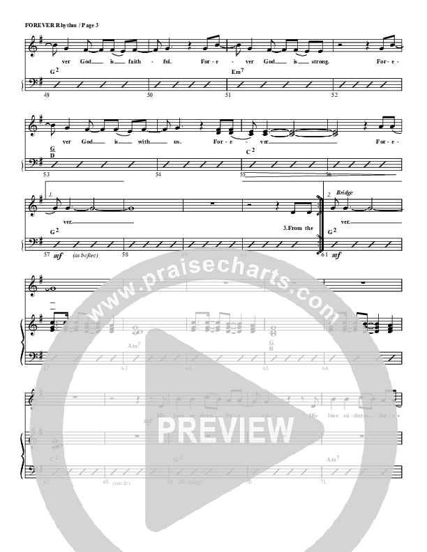 Forever Rhythm Chart (G3 Worship)