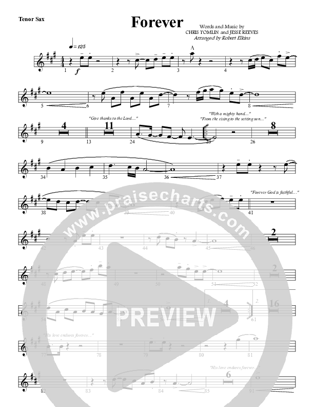 Forever Tenor Sax 2 (G3 Worship)