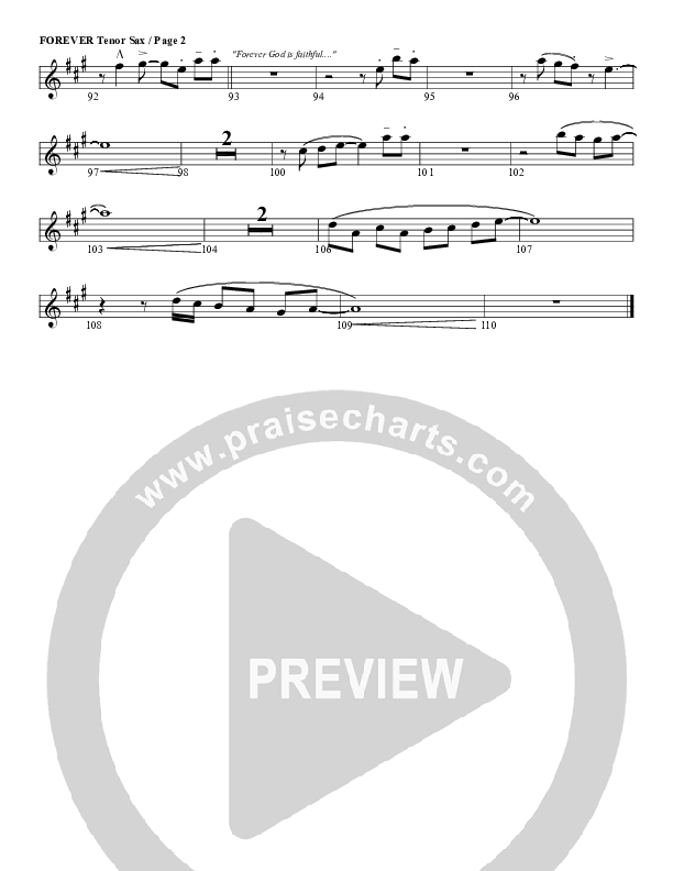 Forever Tenor Sax 2 (G3 Worship)