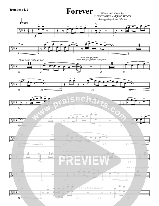 Forever Trombone 1/2 (G3 Worship)