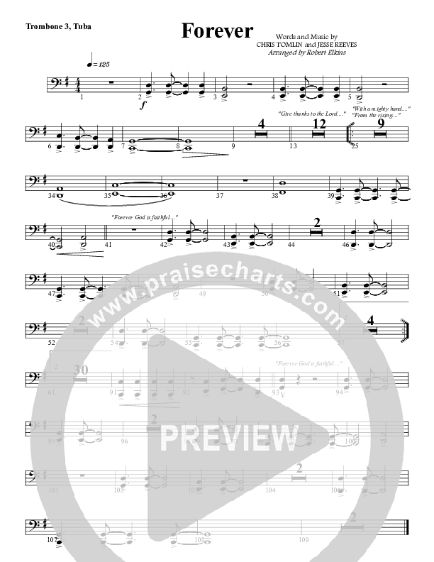 Forever Trombone 3/Tuba (G3 Worship)