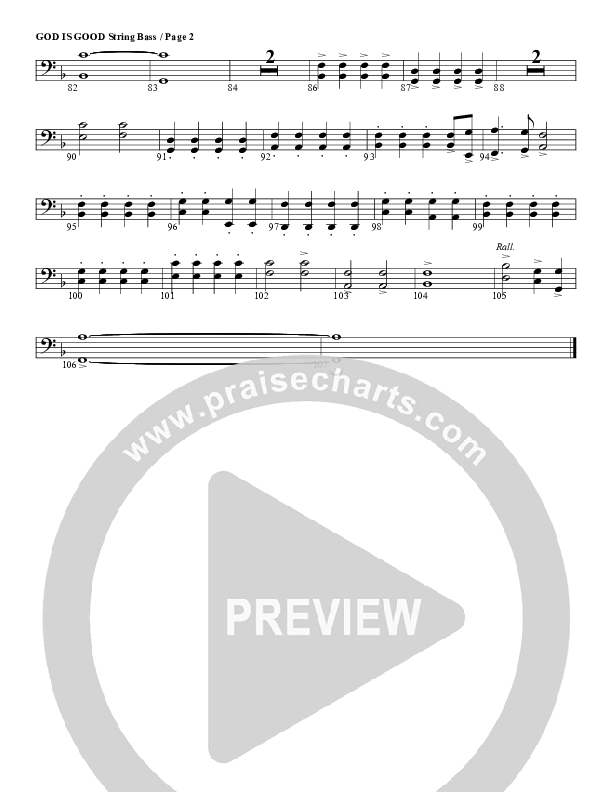 God Is Good Double Bass (G3 Worship)