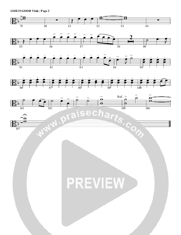 God Is Good Viola (G3 Worship)